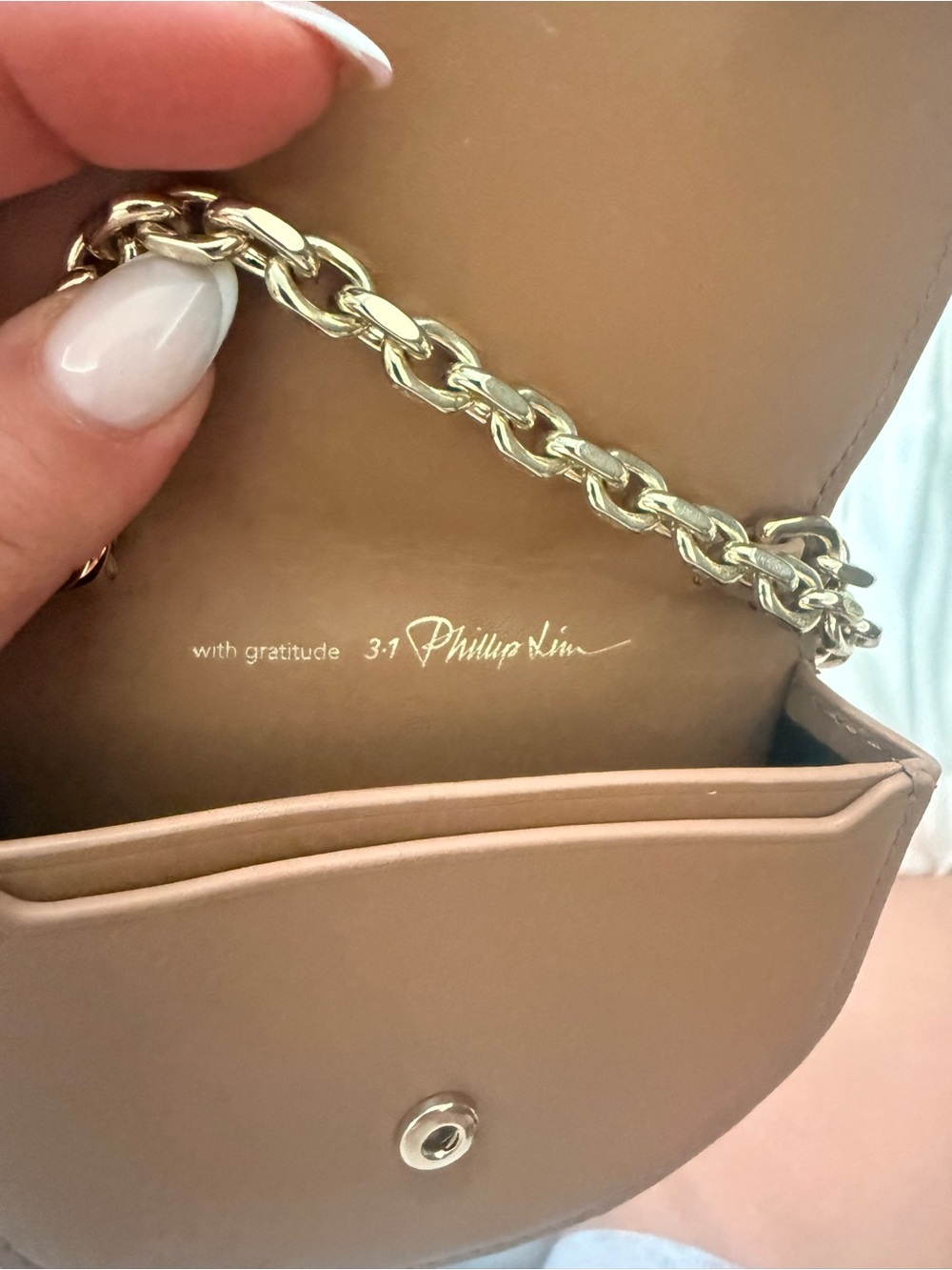 Phillip lim Leather Crossbody Mini Bag in Tan with Gold Hardware - Picture 2 of 5
